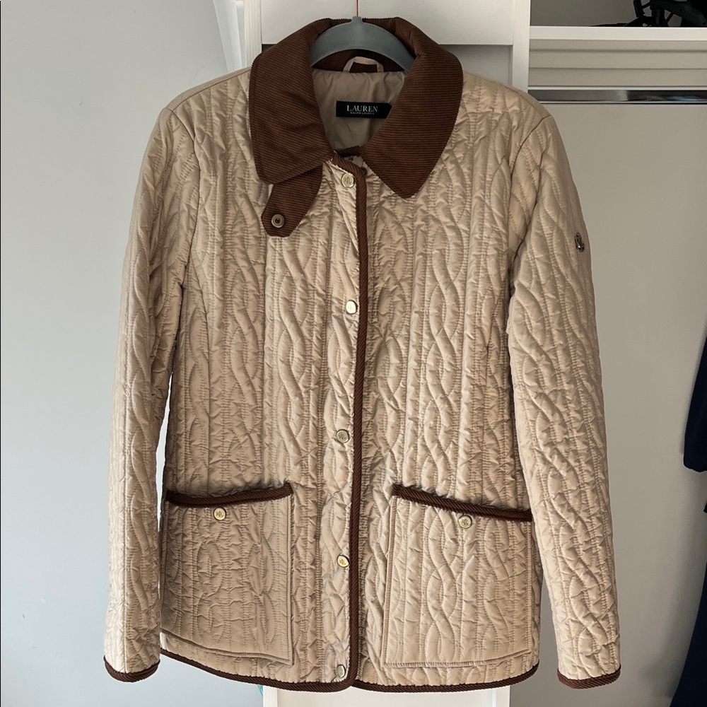 Ralph Lauren Black Label Beige Quilted Jacket